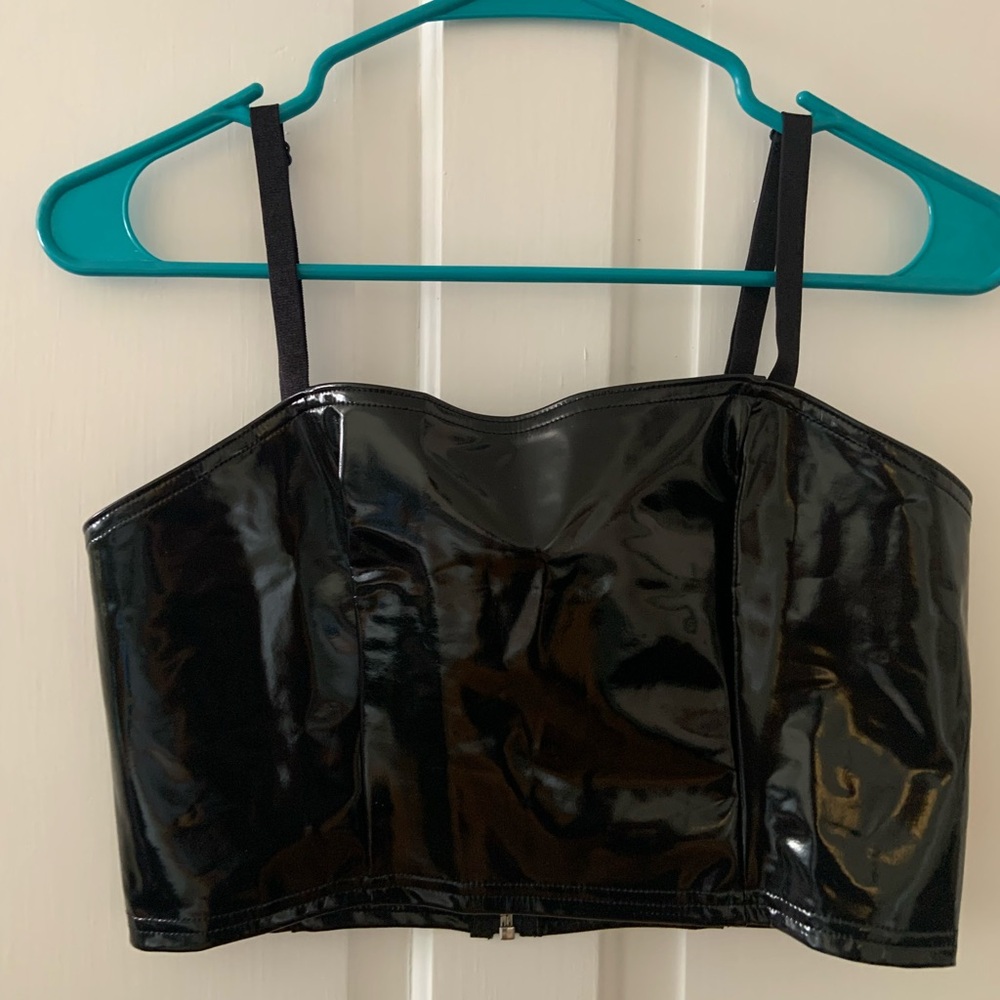 Blackmilk Patent Leather Crop Top - New Never Worn
